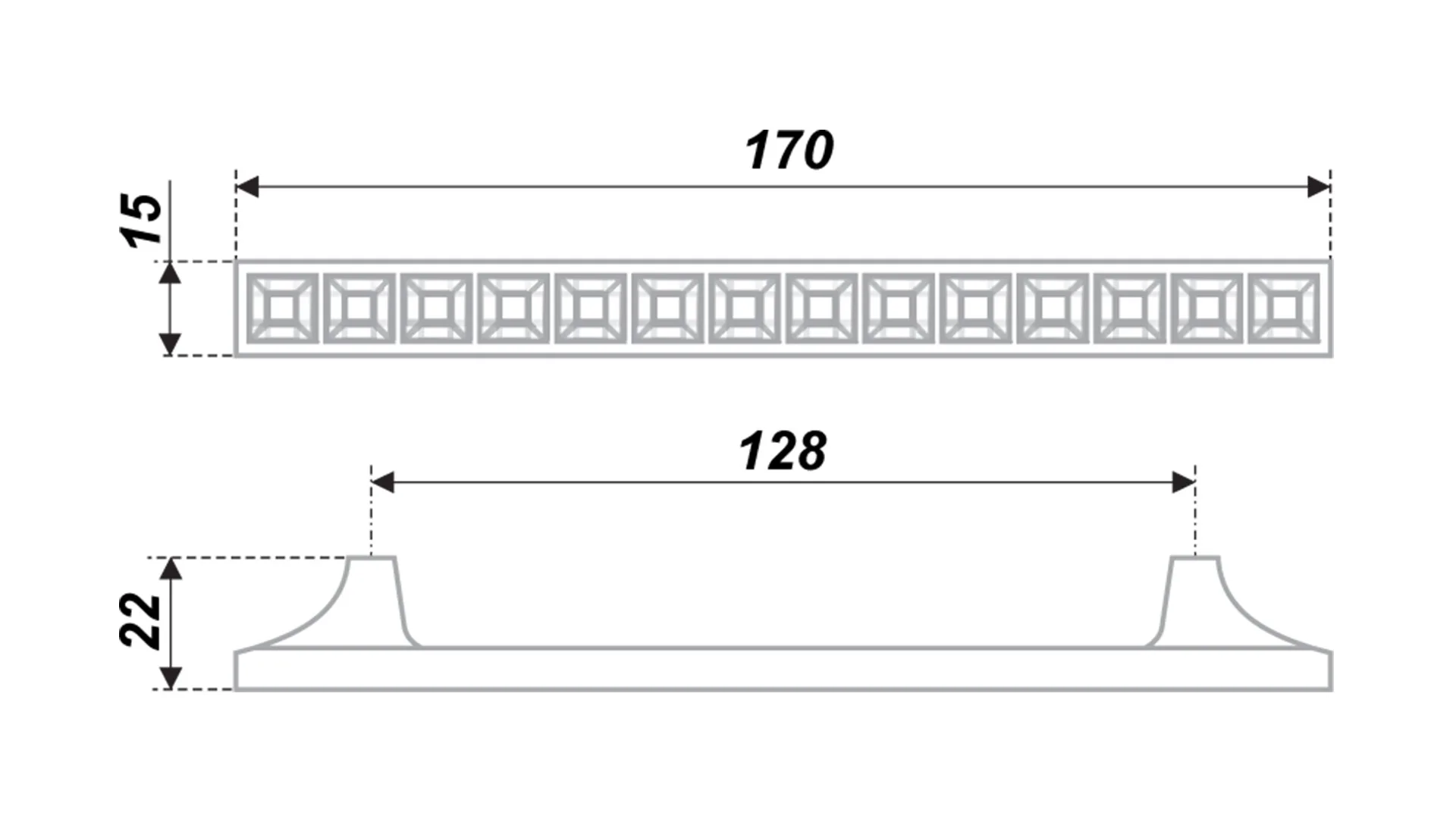 Мебельная ручка CRYSTAL RS420CP/CrBl.4/128