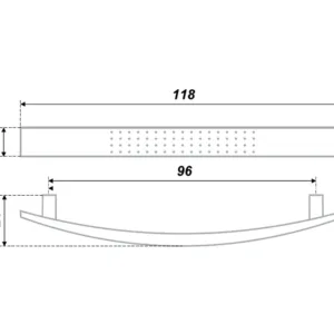 Мебельная ручка RS802CP.4/96