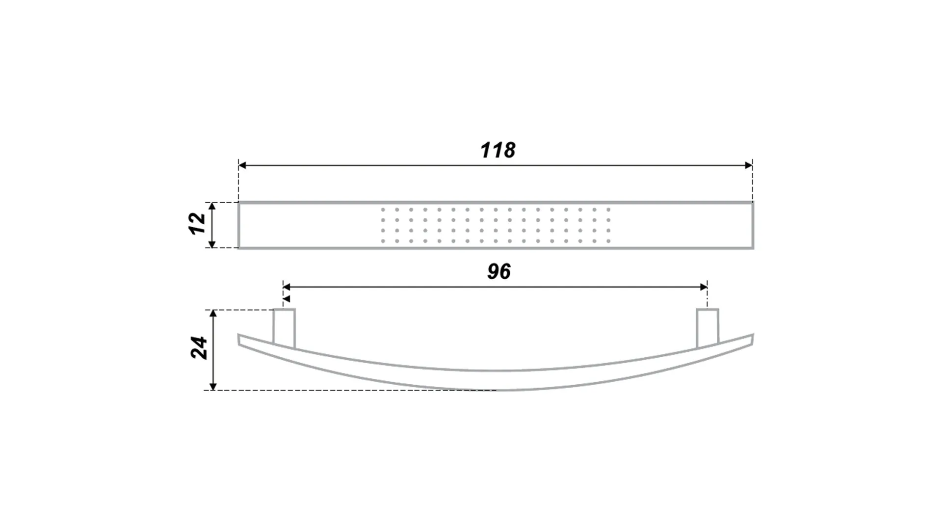 Мебельная ручка RS802CP.4/96