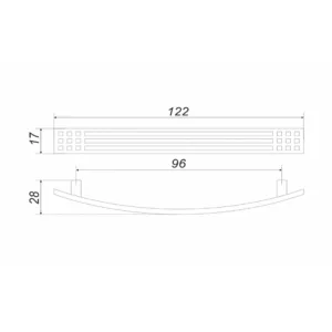 Мебельная ручка RS003SC/DBL.4/96