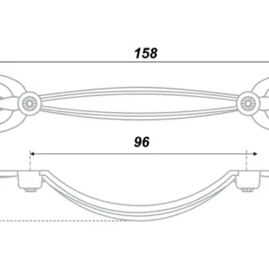 Мебельная ручка RS418BSN.3/96