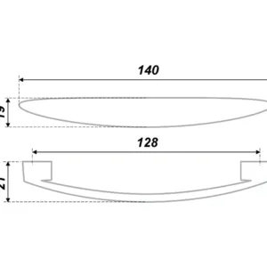 Мебельная ручка RS812CP.4/128