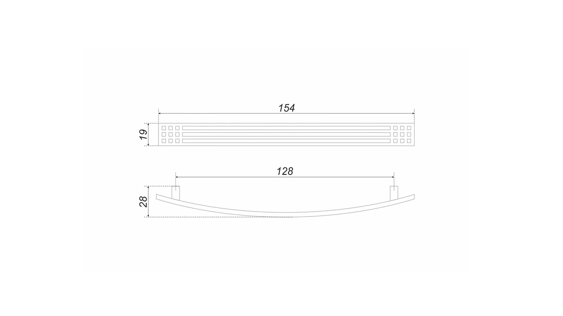 Мебельная ручка RS003SC/DBL.4/128