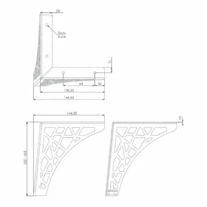 Мебельная опора VISTA N330GR.2/150