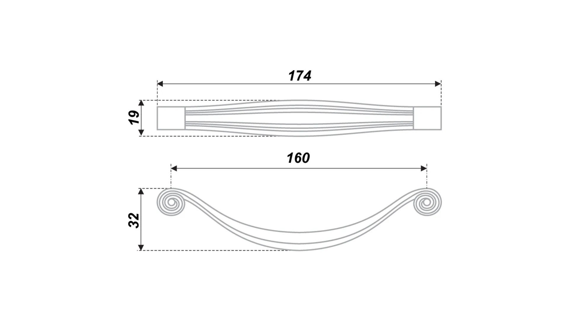 Мебельная ручка VICTORIA RS427BAB.4/160