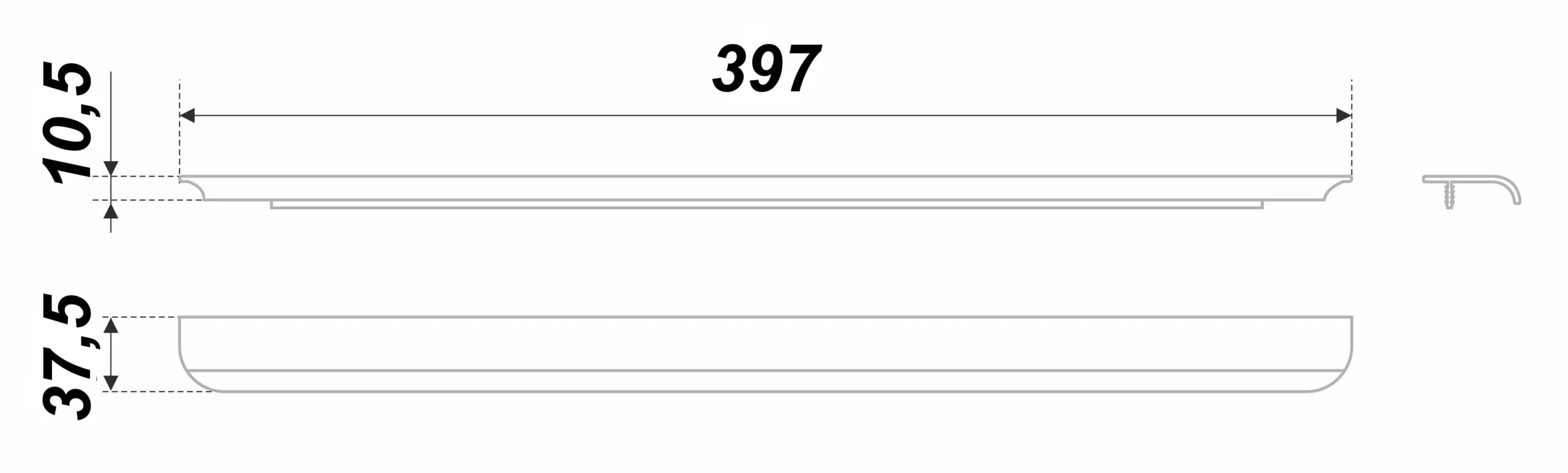 Мебельная ручка MONTE RT010SC.1/000/400