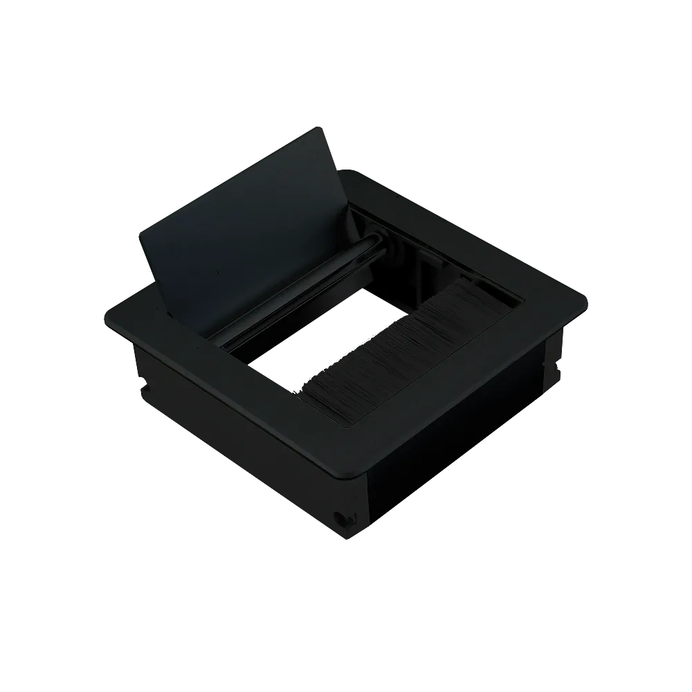 Пропуск для кабеля AQ PASS 80*80 черный брашированный