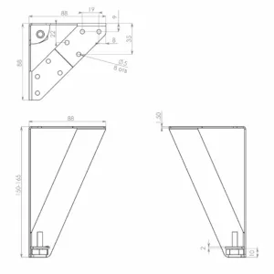 Мебельная опора VIVA N333BL.2/150