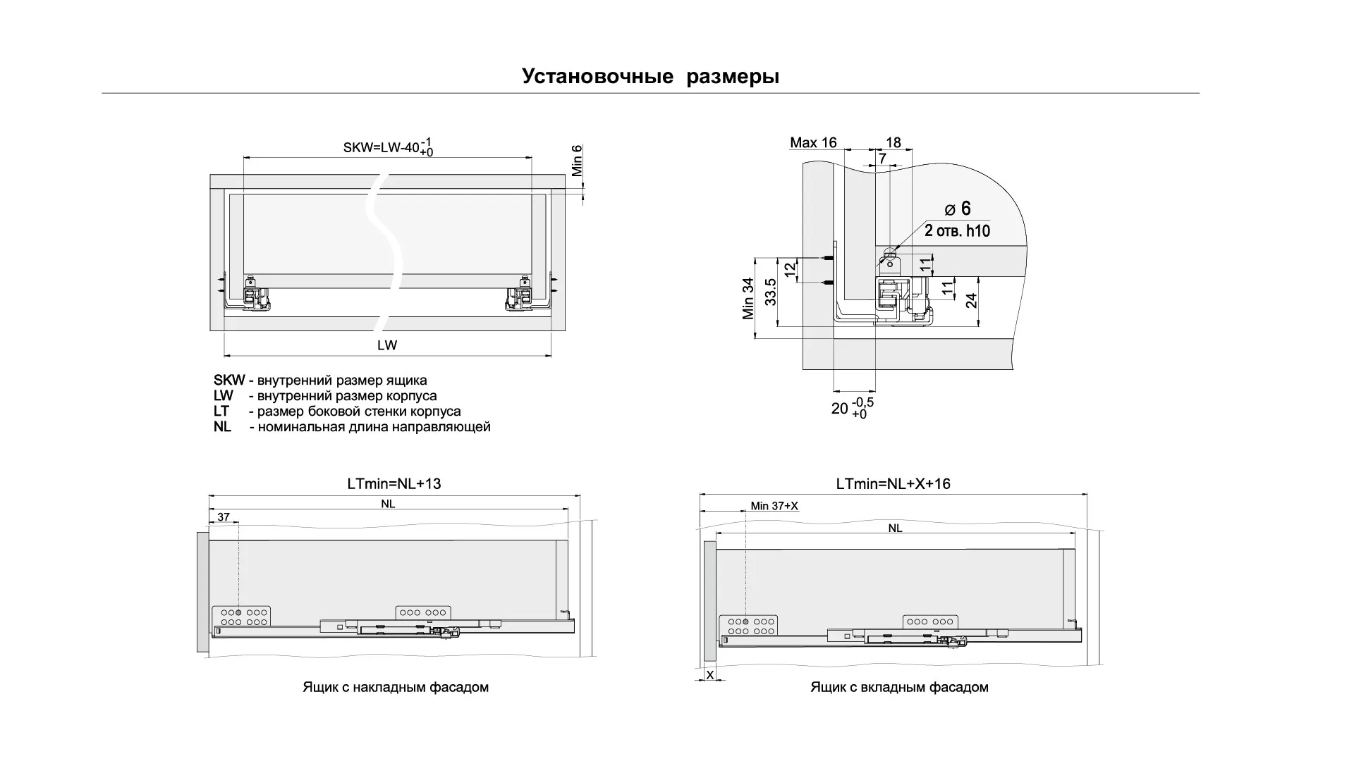Направляющие скрытого монтажа В-Slide DB7772Zn/350