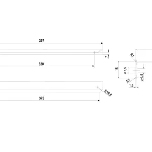 Мебельная ручка MONTE RT110W.1/000/400