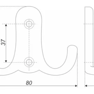 Мебельный крючок K204.01EAB.2