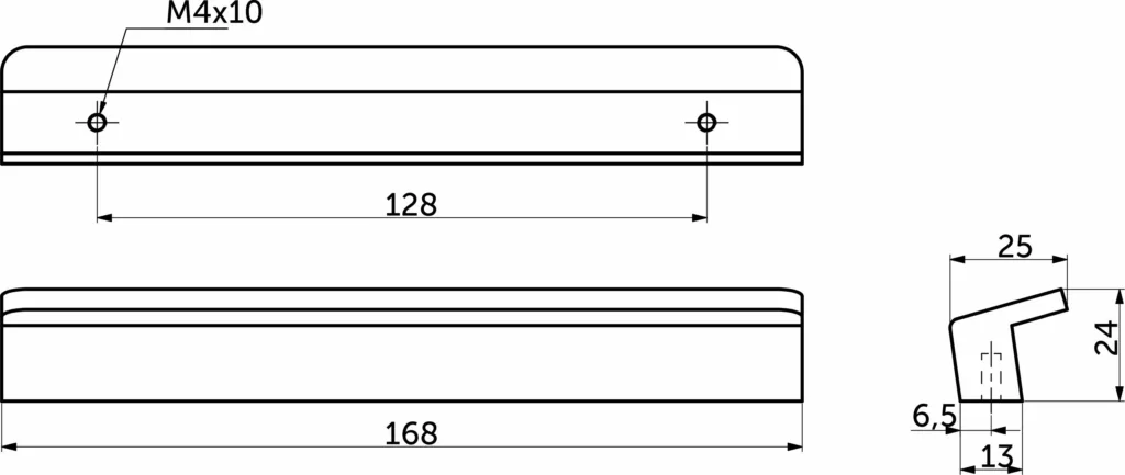 Ручка меб. скоба деревянная MIRA 128 ясень, AKS