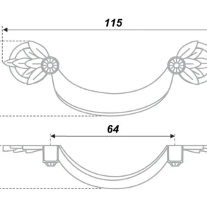 Мебельная ручка RS417EAB.4/64