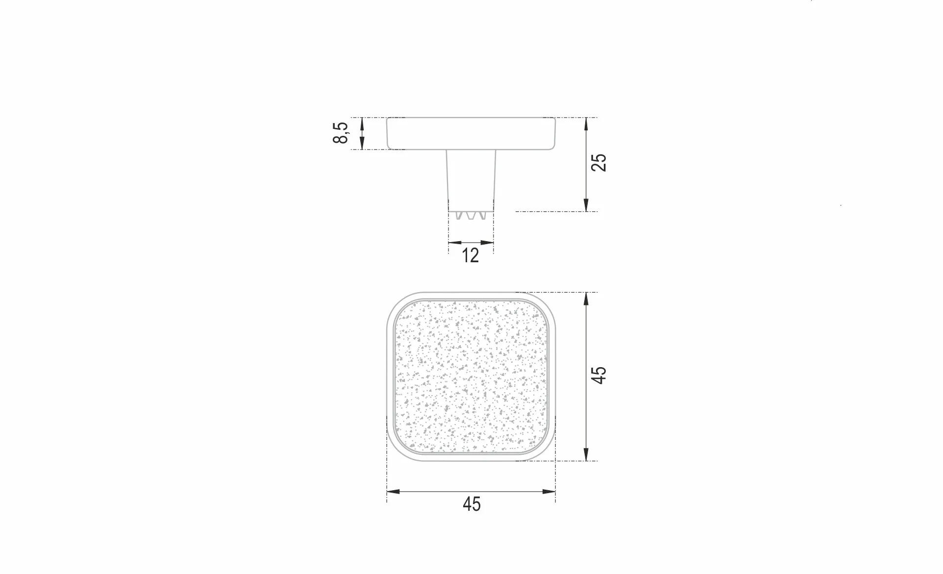 Мебельная ручка CUBO URBANO RC525RCHMP.1/GR