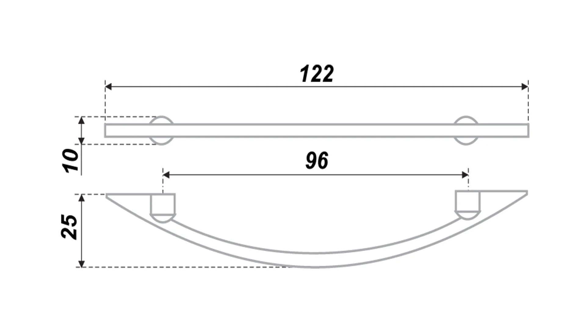 Мебельная ручка RS004SG.3/96