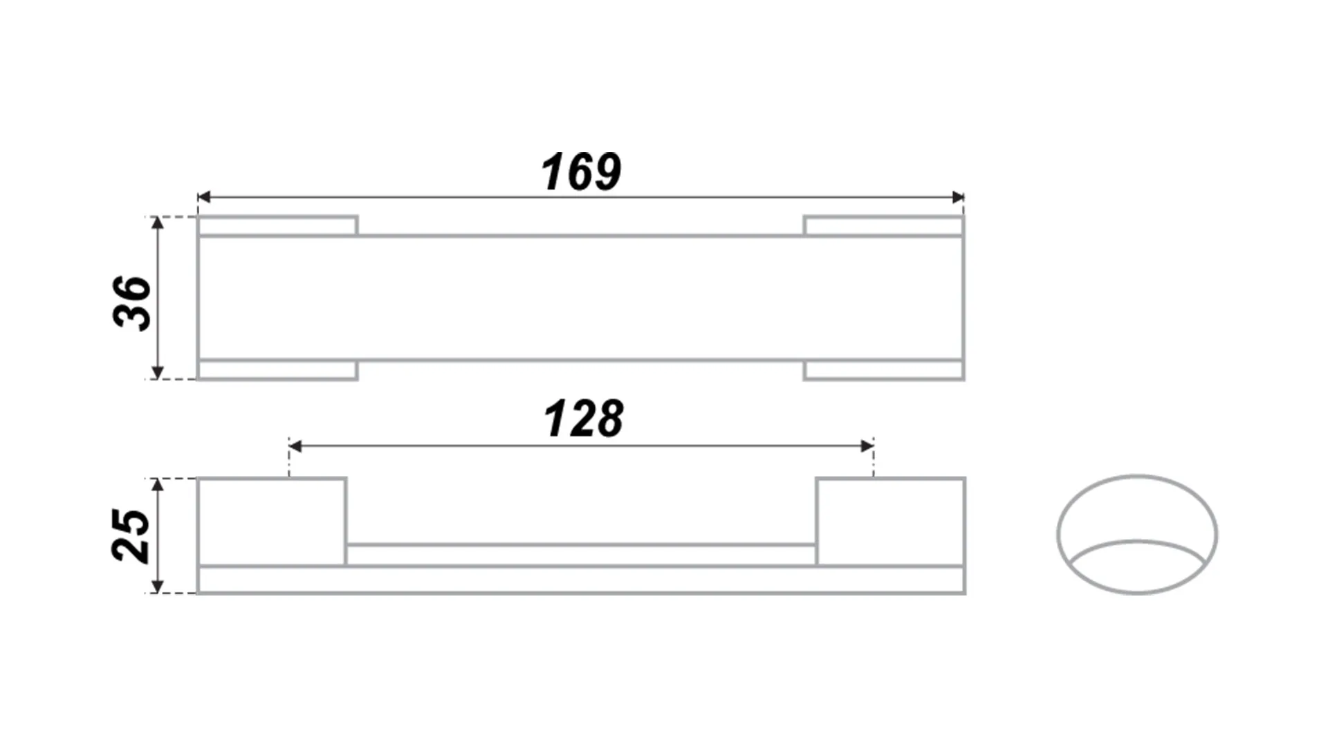 Мебельная ручка RS260CP.4/128