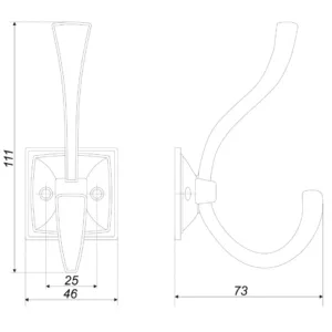 Мебельный крючок GERALD K216AB.8