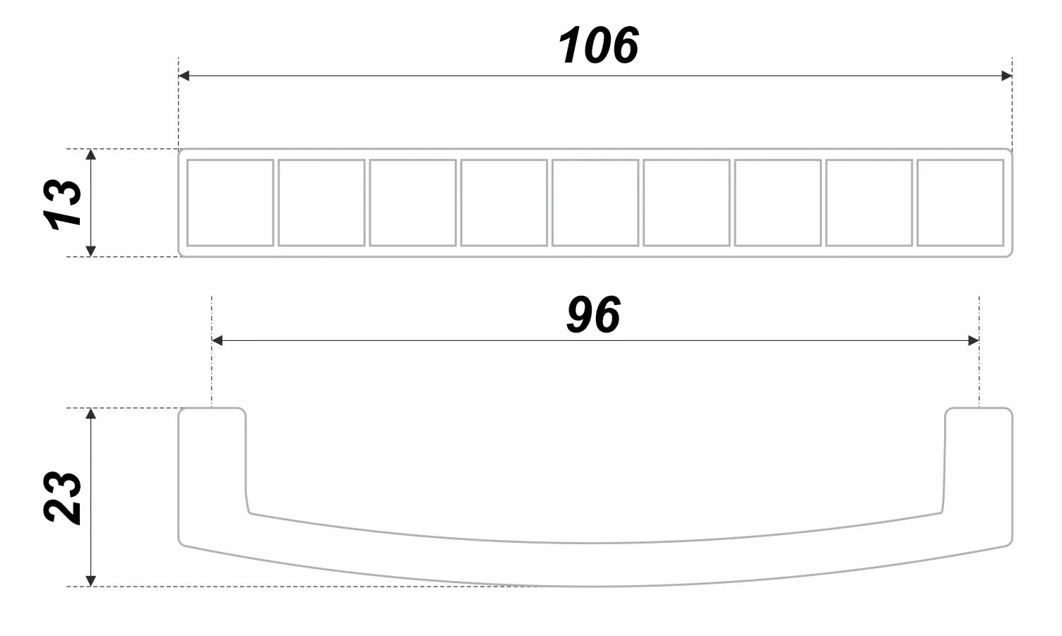 Мебельная ручка DONNA RS120MAB/Bg.4/96