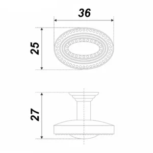 Мебельная ручка AURORA RC445CP.4