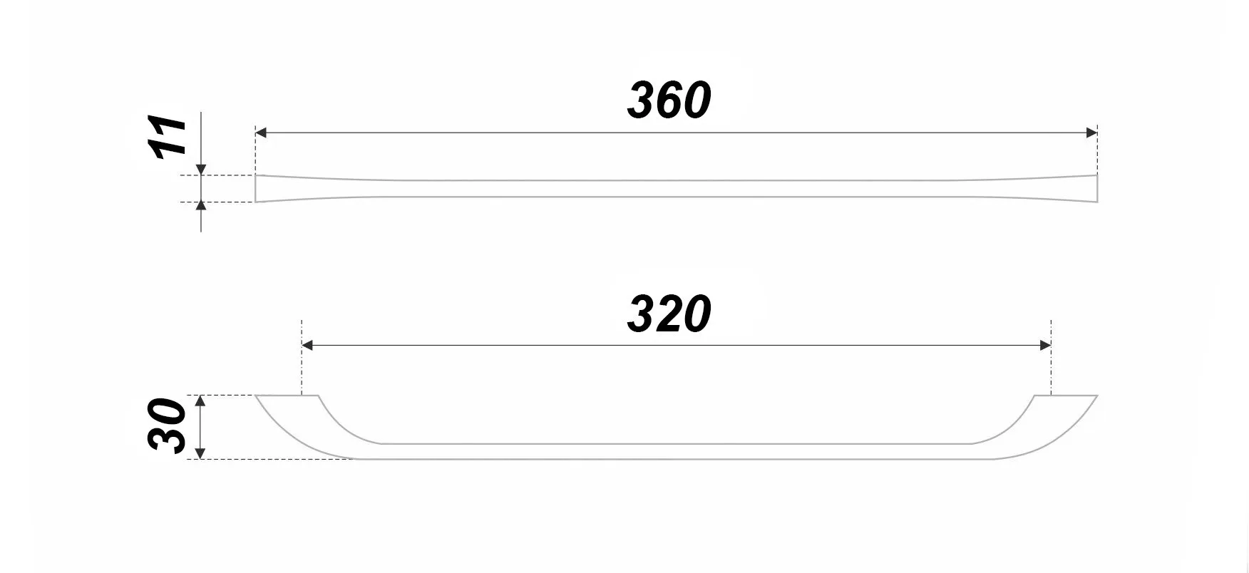 Мебельная ручка ARTLINE RS195MBSN.1/320