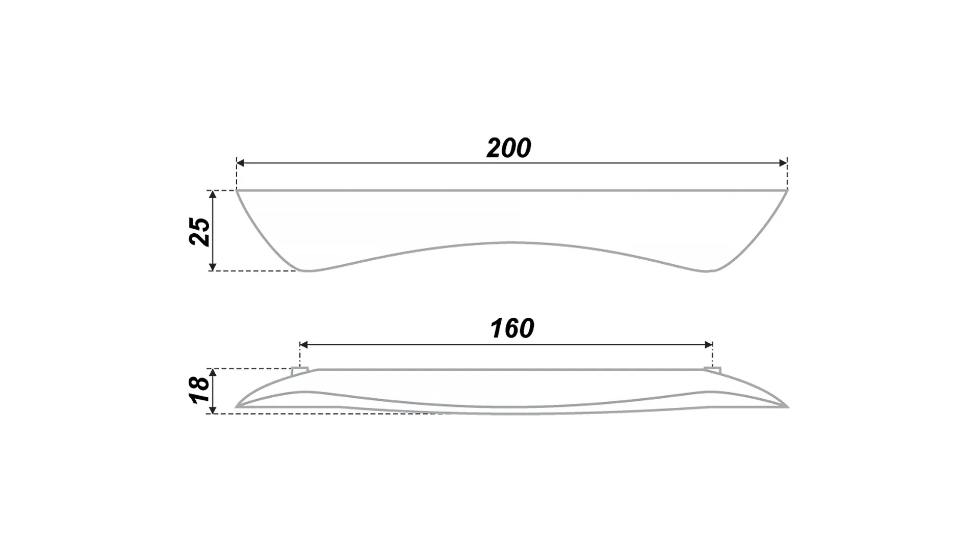 Мебельная ручка RS253CP.1/160