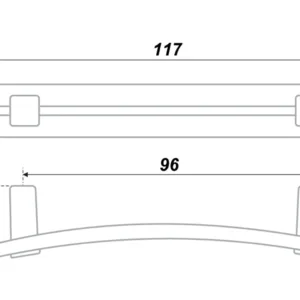 Мебельная ручка RS408BAB.4/96