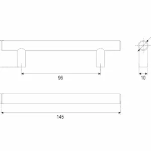 Мебельная ручка AGENT RR007BL.5/96