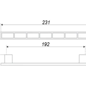 Мебельная ручка PALETTE RS282CP/MC7.4/192