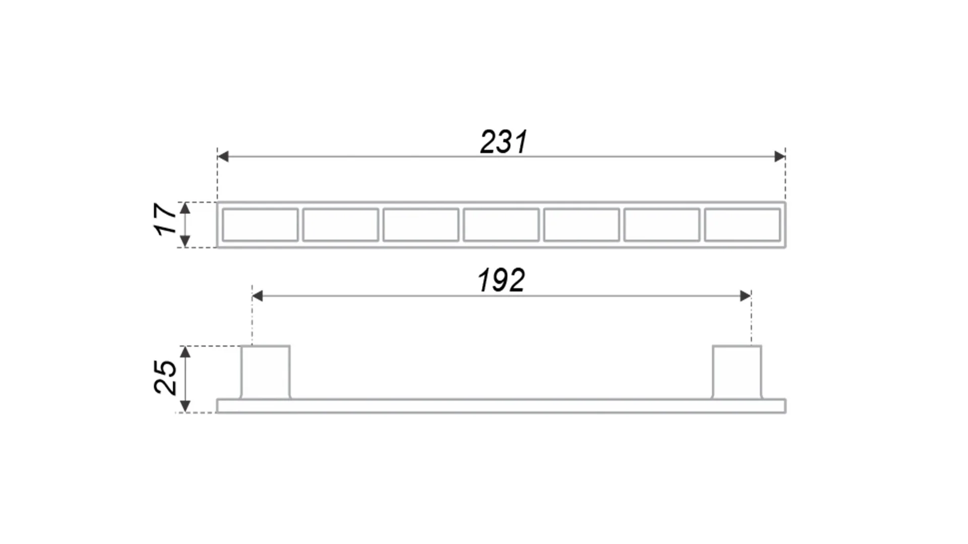 Мебельная ручка PALETTE RS282CP/MC7.4/192