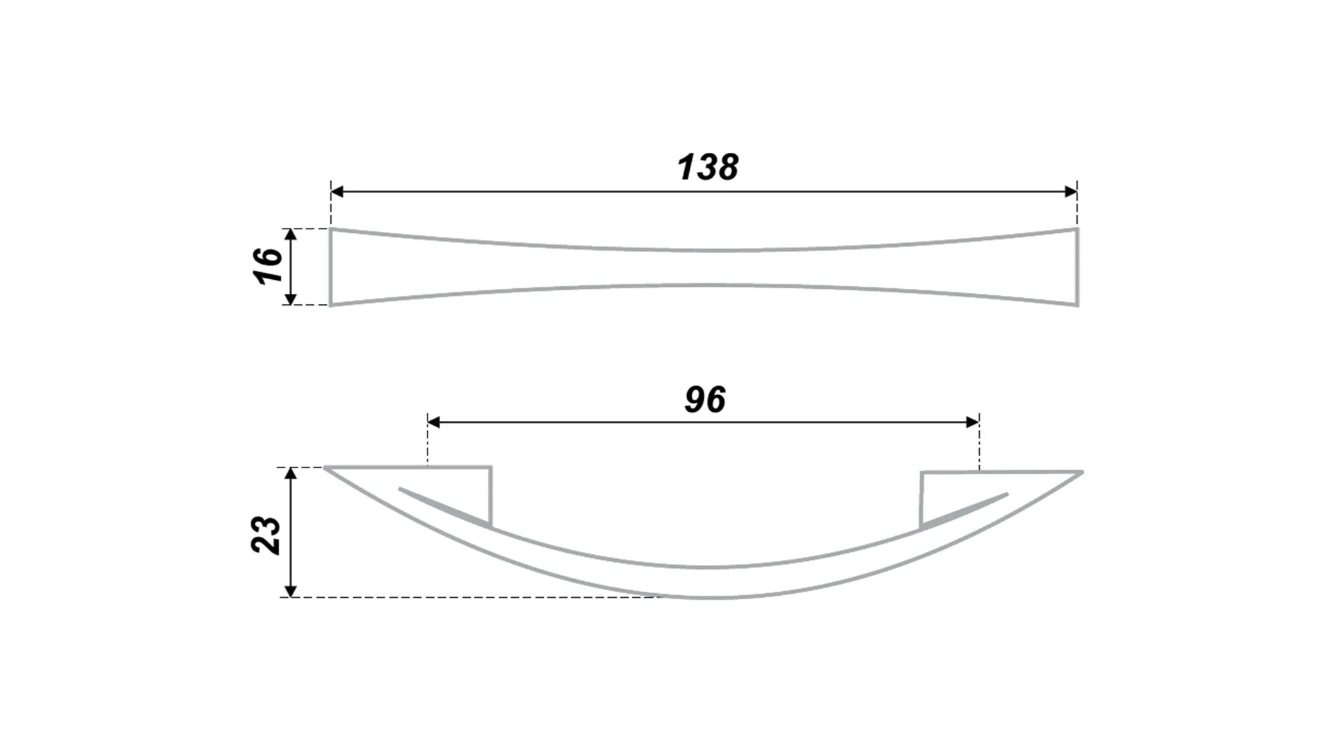 Мебельная ручка RS805CP.4/96