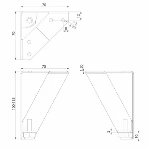 Мебельная опора VIVA N333BL.2/100