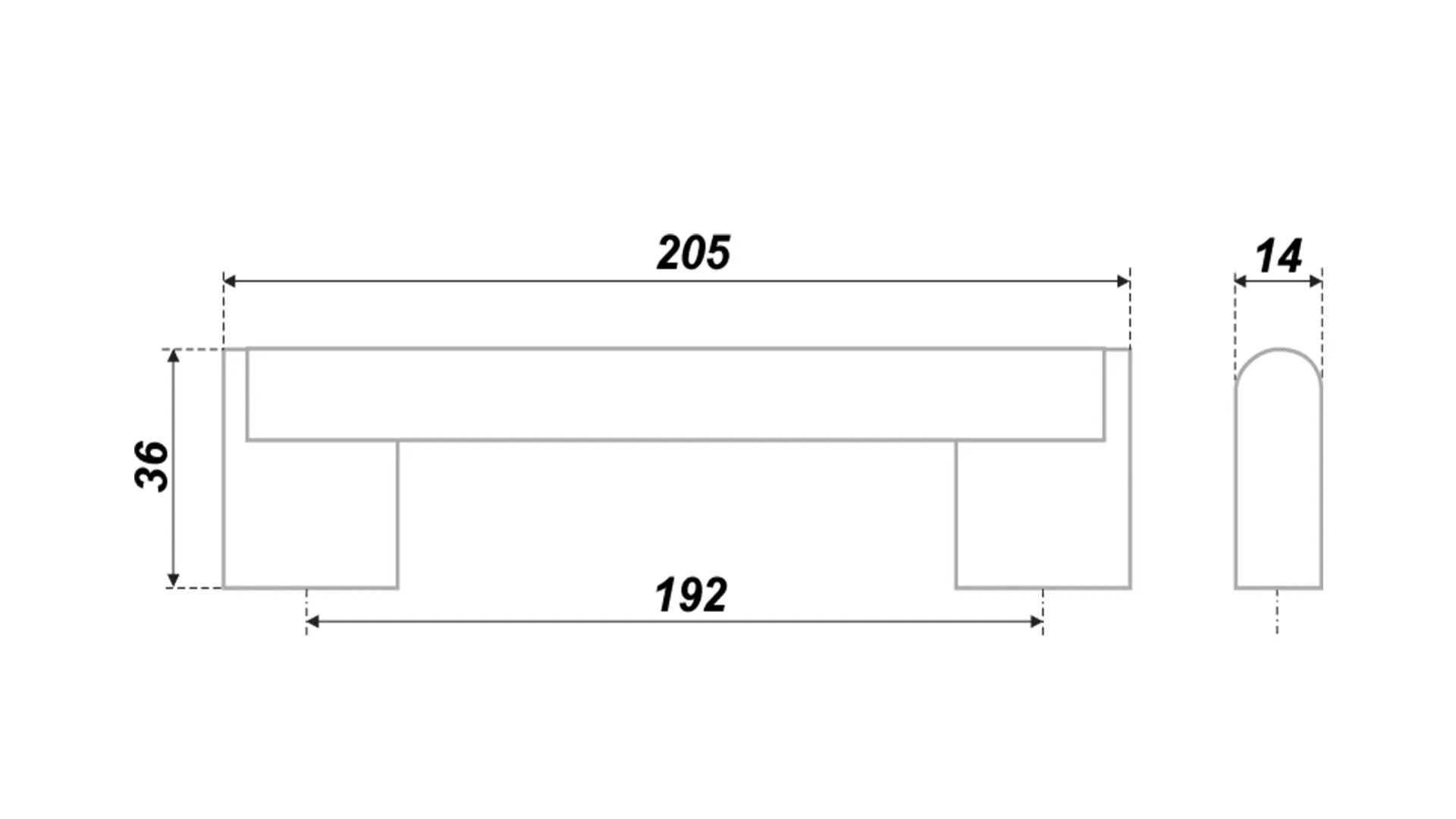 Мебельная ручка RR003CP.5/192
