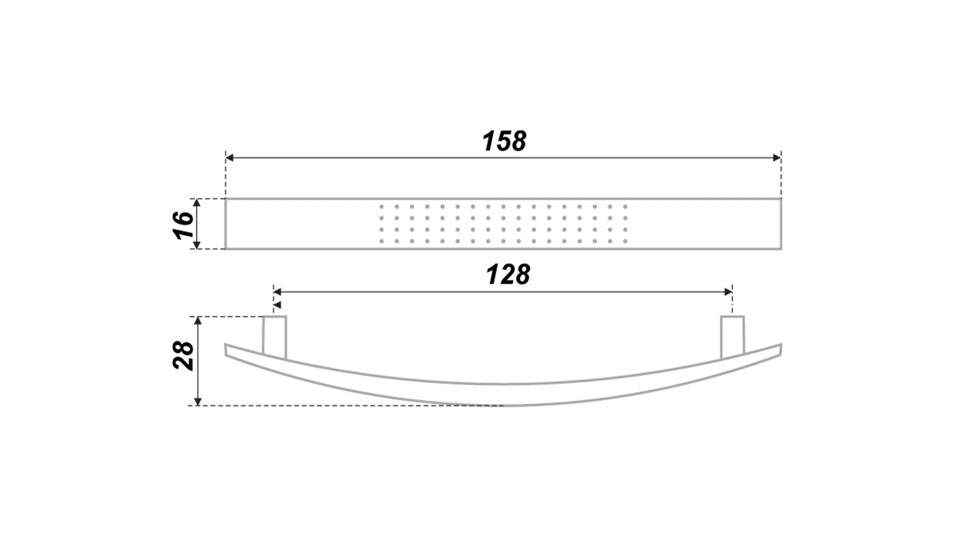 Мебельная ручка RS002CP.4/128