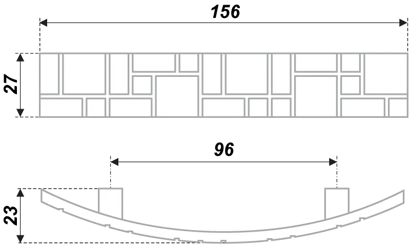 Мебельная ручка RS425BAB.5/96