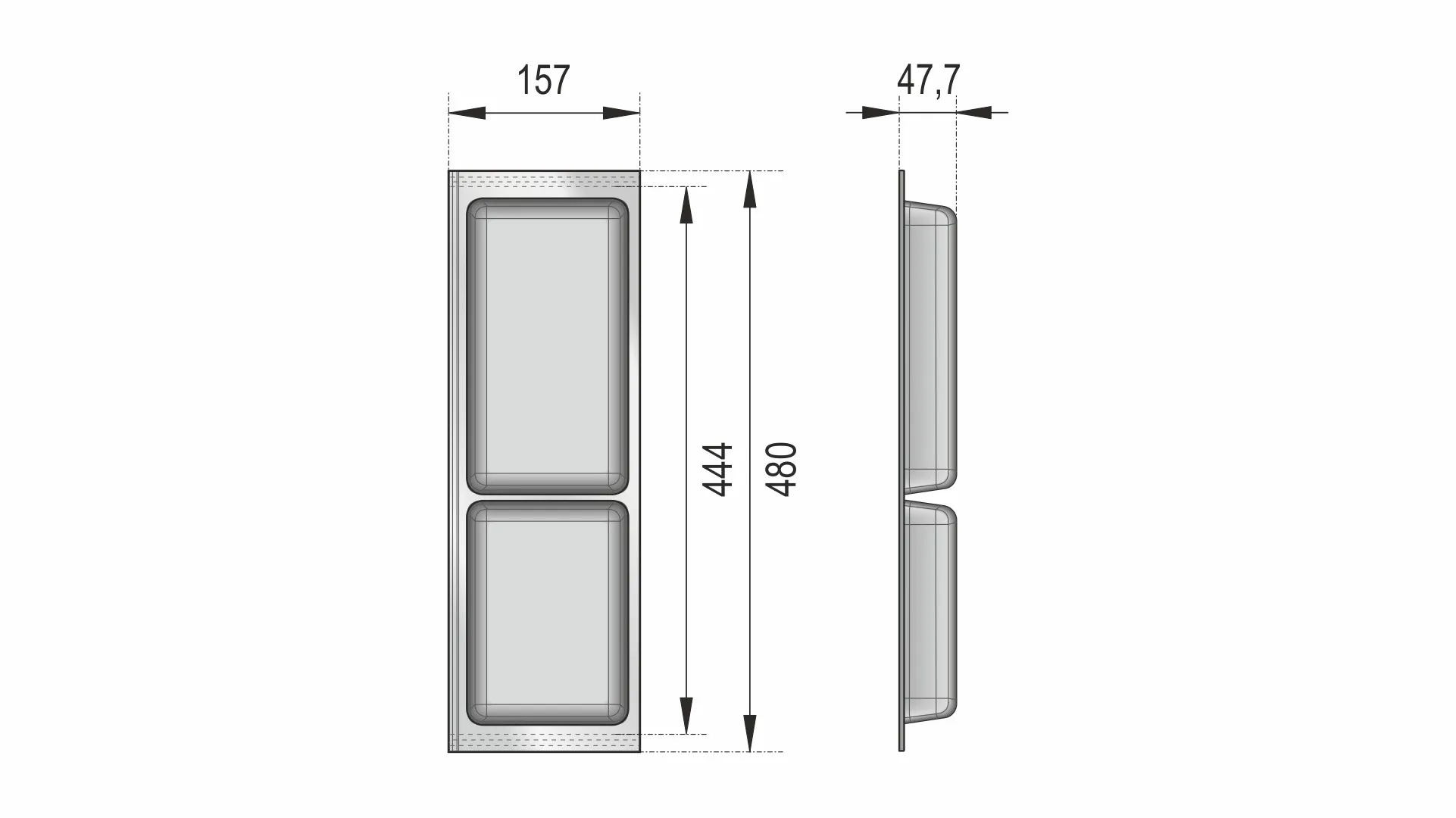 Дополнительный широкий блок BLӦKI PC13/W/157x480