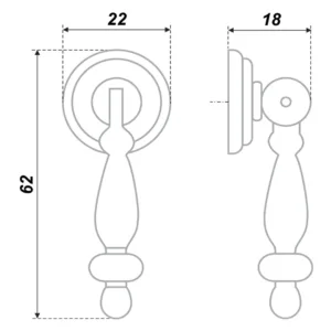 Мебельная ручка RC024AB.3