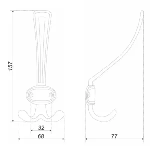 Мебельный крючок LORD K306BAZ.2