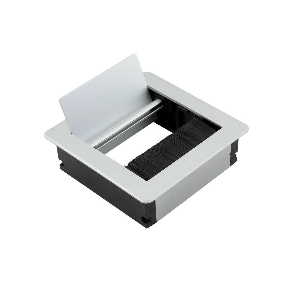 Пропуск для кабеля AQ PASS 80*80 алюминий брашированный