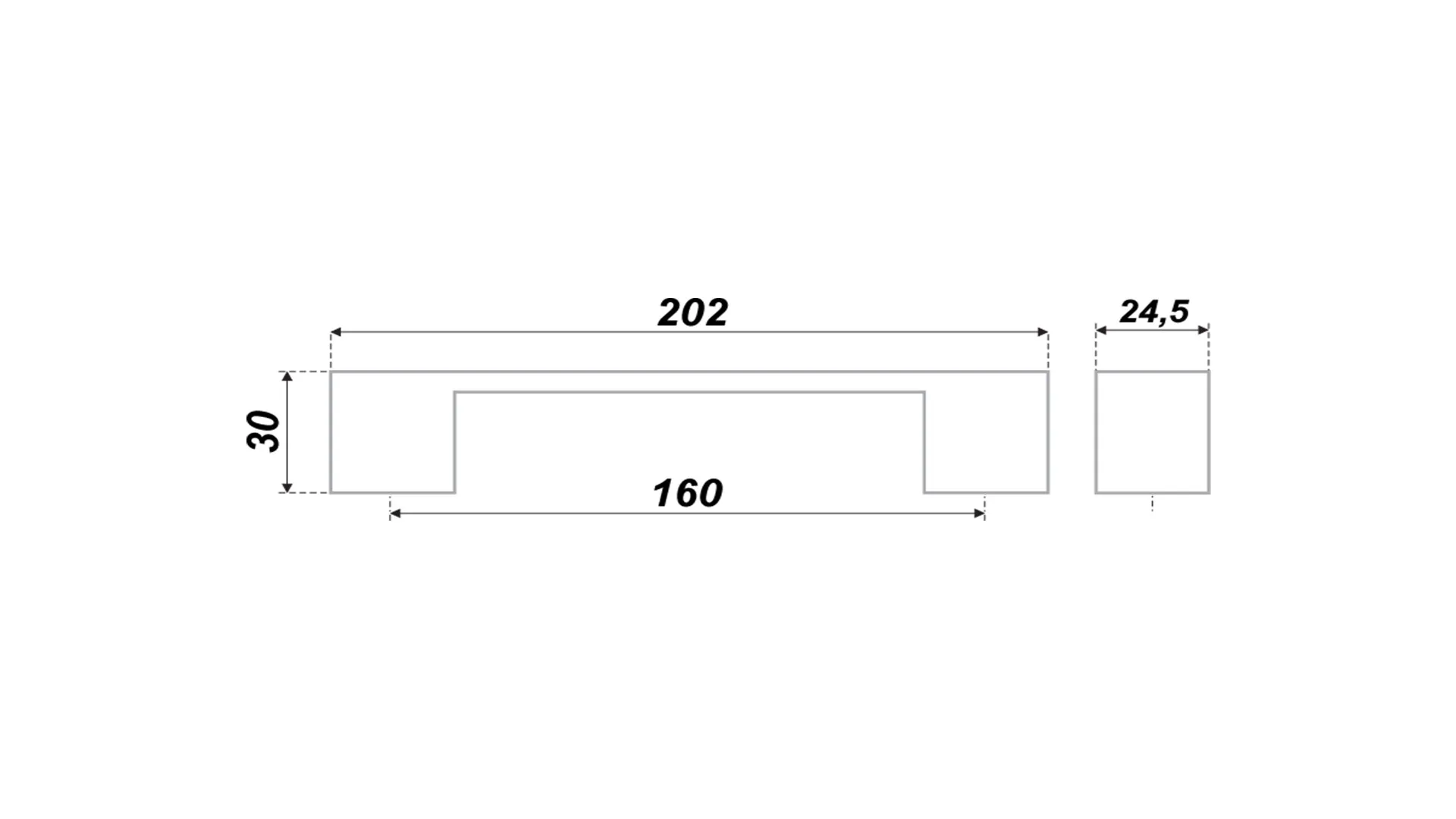 Мебельная ручка RS058SC.4/160