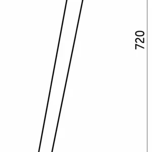 Опора меб. конусная h720 наклонная, черный AKS