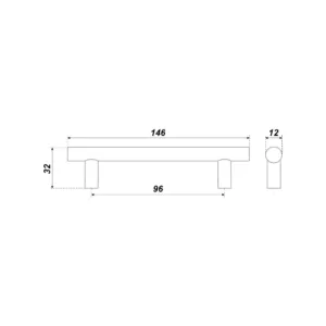 Мебельная ручка RR002BL.5/96