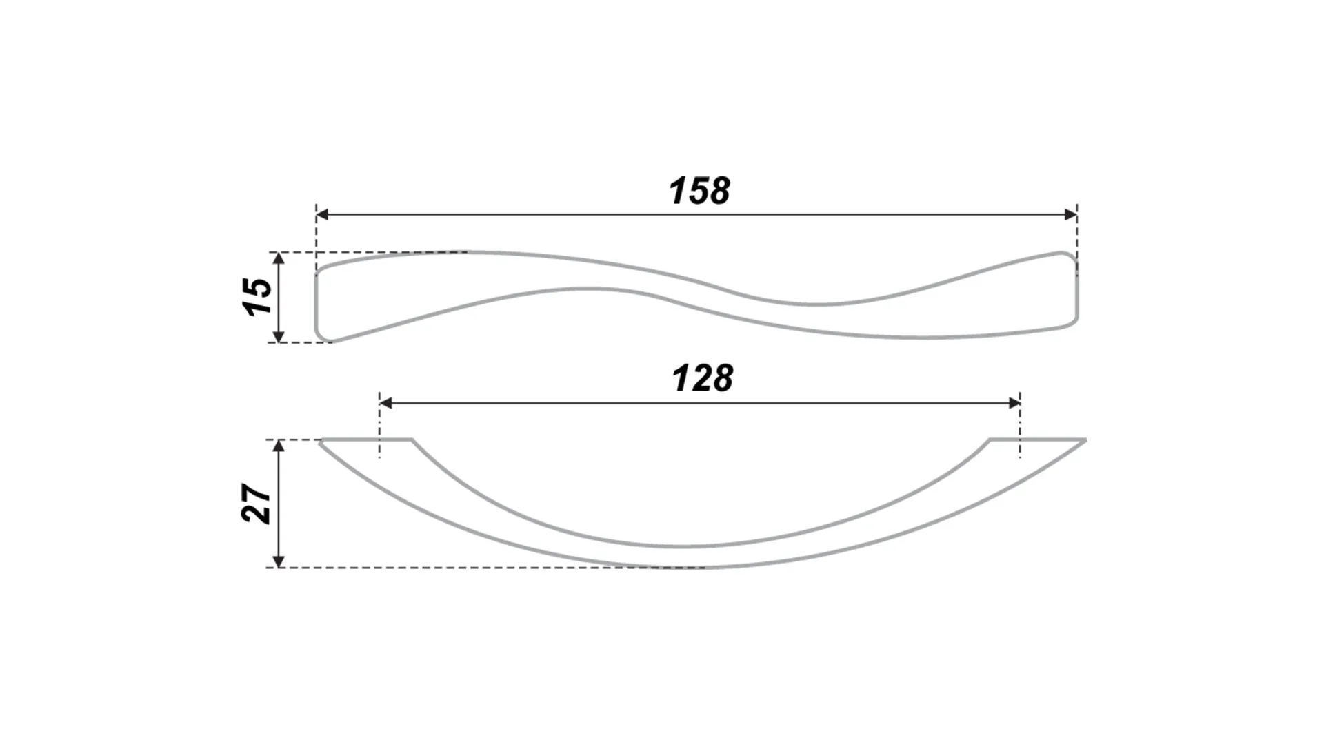 Мебельная ручка RS032SC.3/128