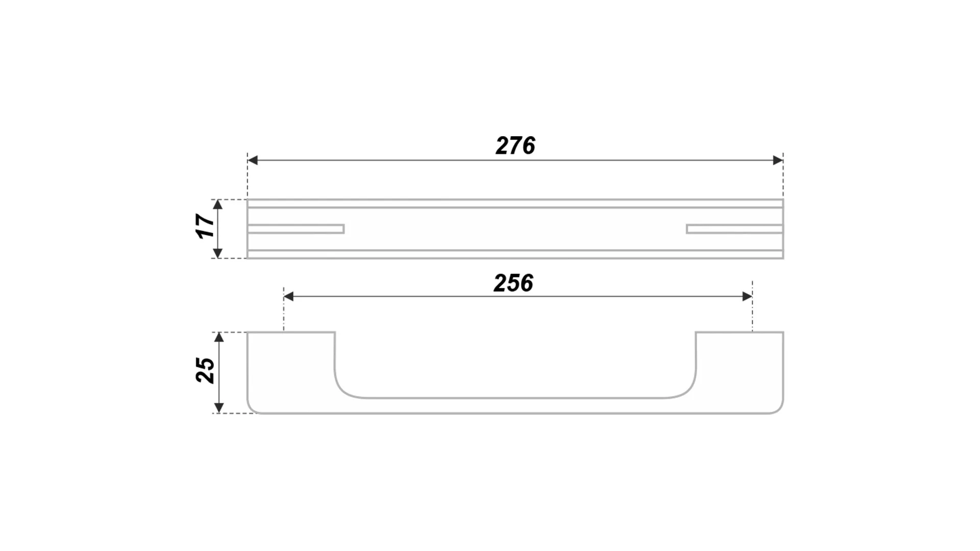 Мебельная ручка MONOHROME RS267CP/BL.4/256