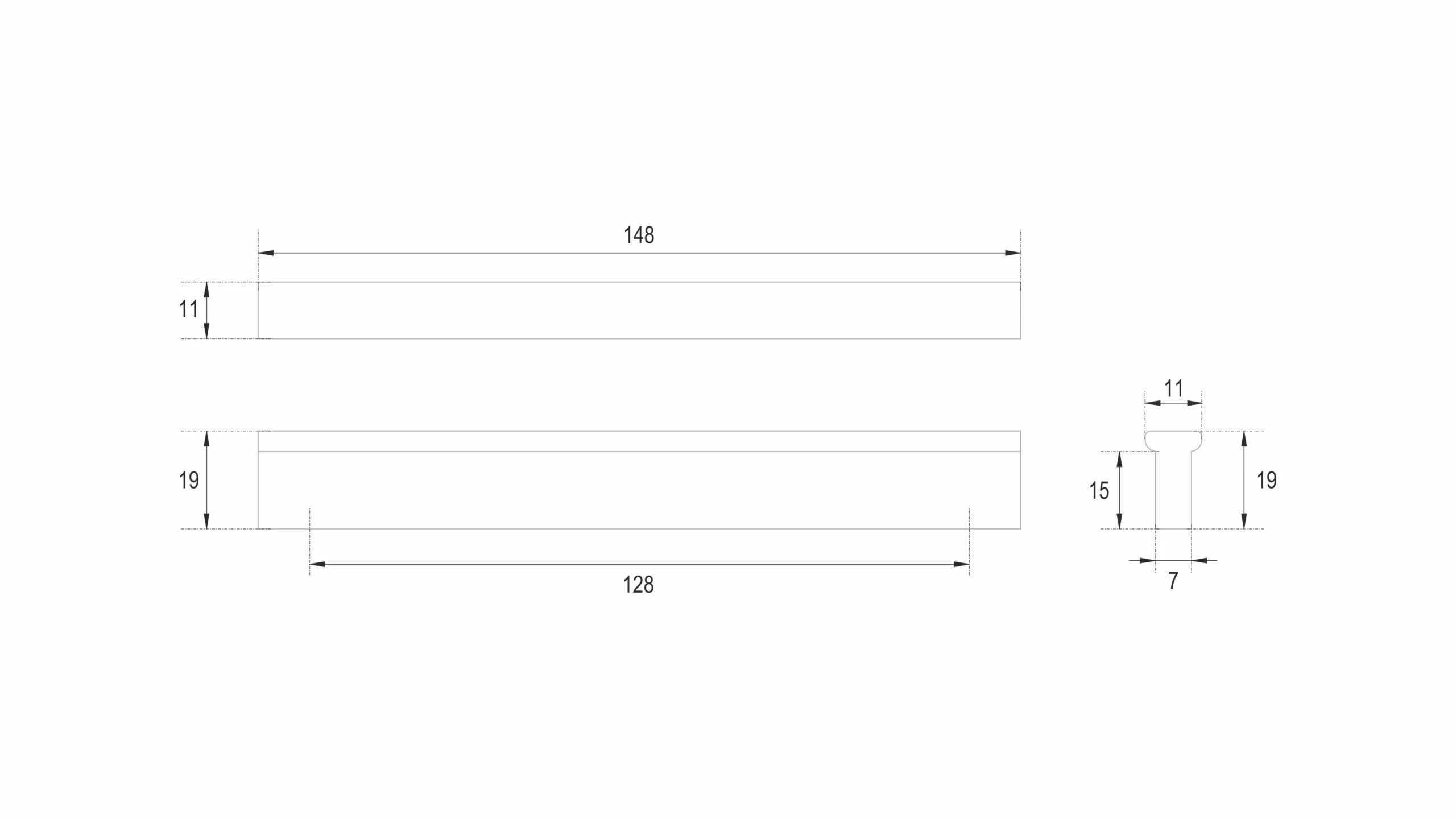 Мебельная ручка PORT RS066BL.4/128