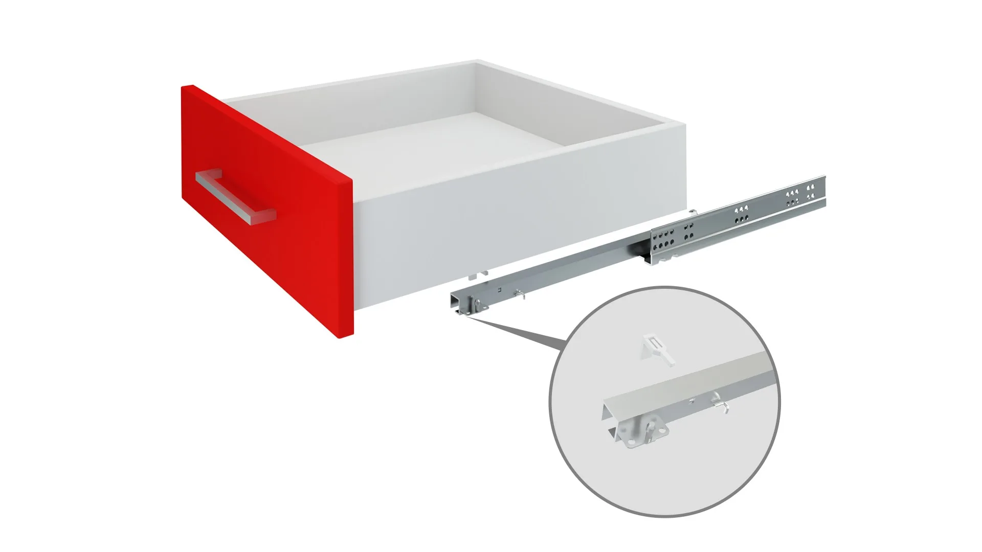 Направляющие скрытого монтажа B-Slide DB8884Zn/350