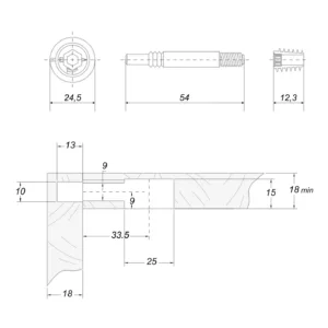 Стяжка B-fix ST10/01/5/Zn/01