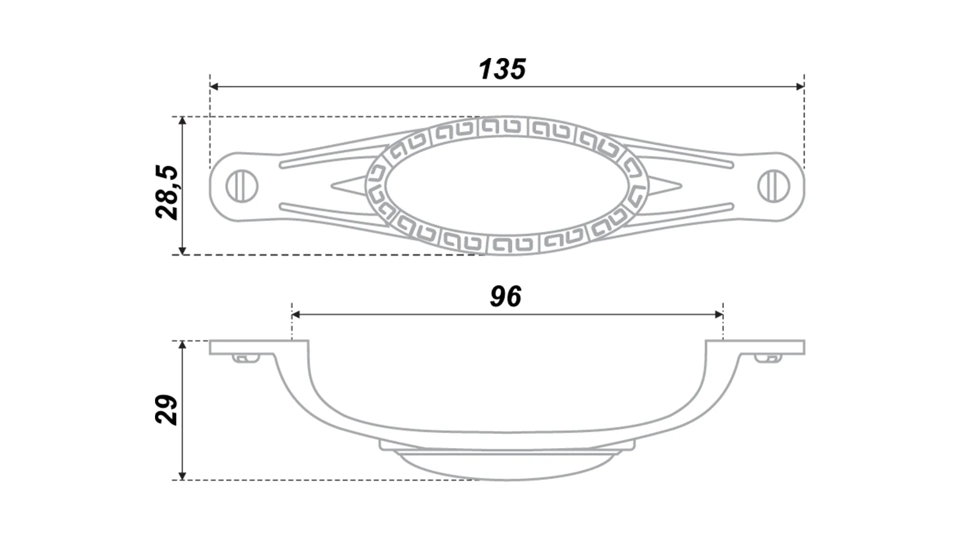 Мебельная ручка RS415EAB.4/96
