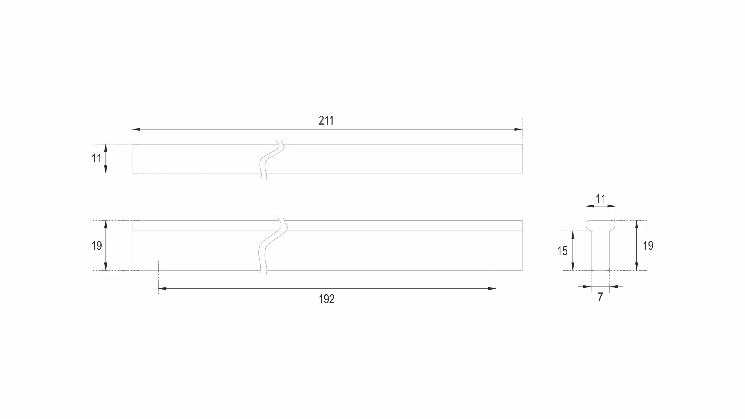 Мебельная ручка PORT RS066W.4/192