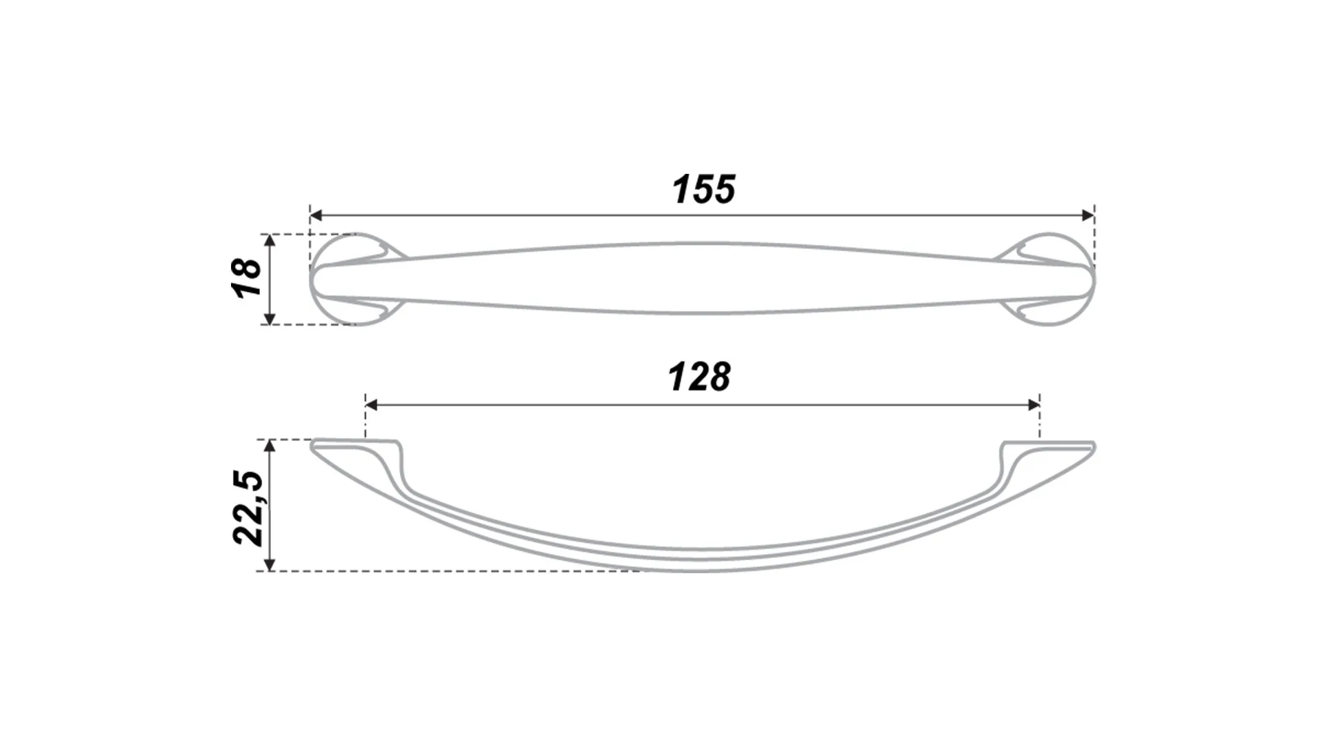 Мебельная ручка RS047SN.4/128