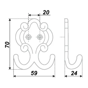 Мебельный крючок K210AB.6